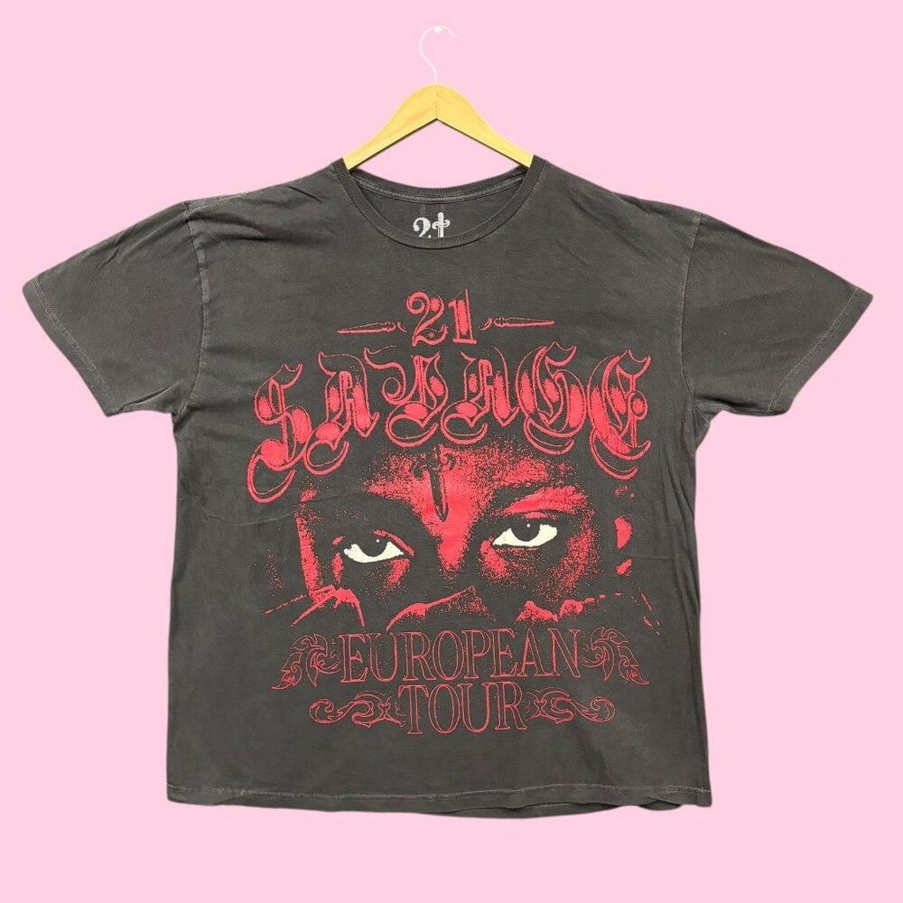 21 Savage American Dream European Tour Hip-Hop Oversized Tee XL